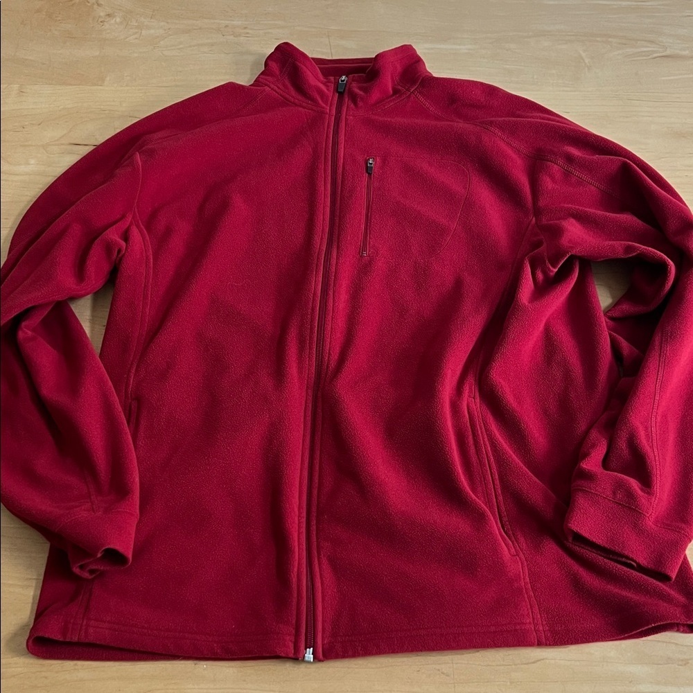L.L. Bean Men's Vibrant Red Fleece Jacket